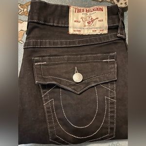 Men’s True Religion size 34 black Ricky relaxed straight